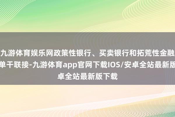 九游体育娱乐网政策性银行、买卖银行和拓荒性金融机构单干联接-九游体育app官网下载IOS/安卓全站最新版下载