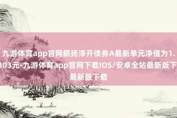 九游体育app官网鹏扬淳开债券A最新单元净值为1.0303元-九游体育app官网下载IOS/安卓全站最新版下载